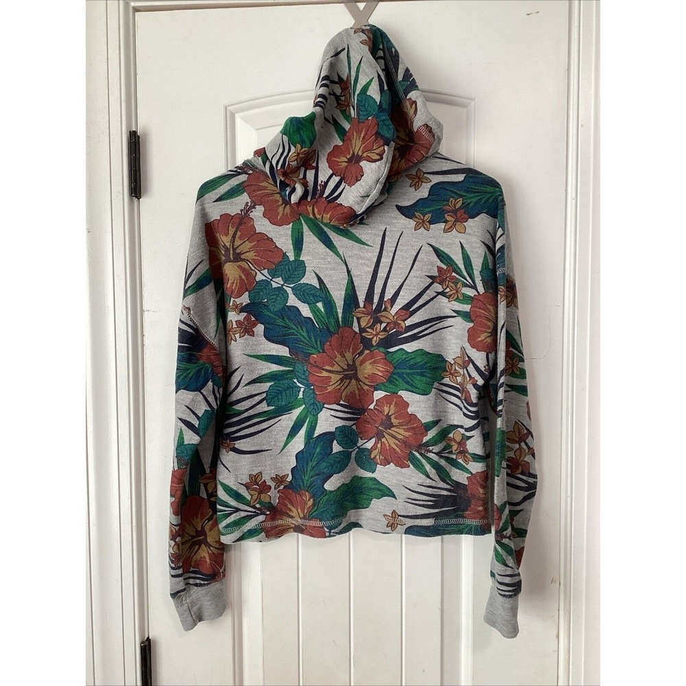Rebellious. One Womens Gray Only Good Vibes Floral Pullover Hoodie Size XS - Picture 3 of 3